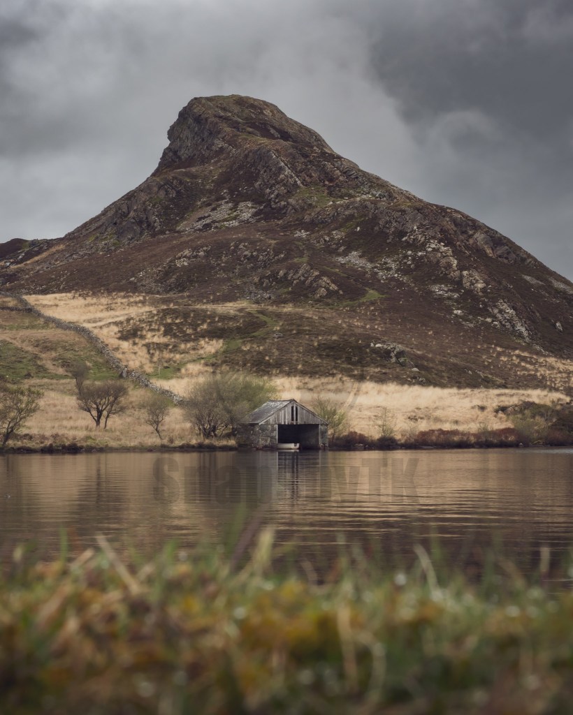 Main boathouse at Llynnau Cregennen in Eryri National Park, North Wales