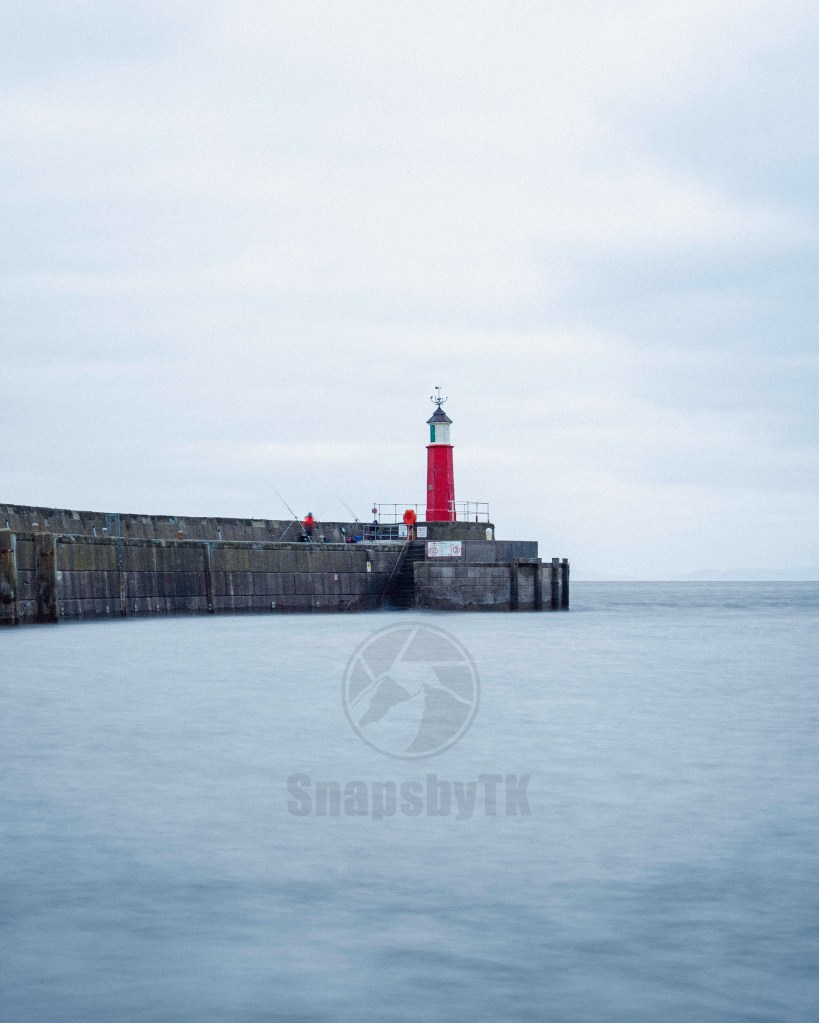 ortrait long exposure of Watchet Lighthouse